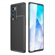 Slim Thin TPU Shock Absorption Carbon Fiber Texture Protective Case Cover for Realme GT Explorer Master - Black