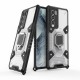 Υβριδική Θήκη με Σκληρή Ημιδιάφανη Πλάτη και Μεταλλικό Δαχτυλίδι Κρατήματος για Realme GT Explorer Master - Λευκό Oppo Realme Θήκες Κινητών