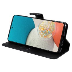 Solid Color Textured Leather Cover + Inner TPU Phone Case Stand Wallet Design Cellphone Cover for Samsung Galaxy A53 5G - Black Solid Color Textured Leather Cover + Inner TPU Phone Case Stand Wallet Design Cellphone Cover for Samsung Galaxy A53 5G - Black
