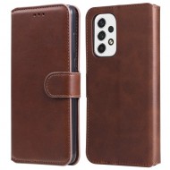 Θήκη Πορτοφόλι με Βάση Στήριξης (Όψη Δέρματος Ρετρό) για Samsung Galaxy A53 5G - Καφέ