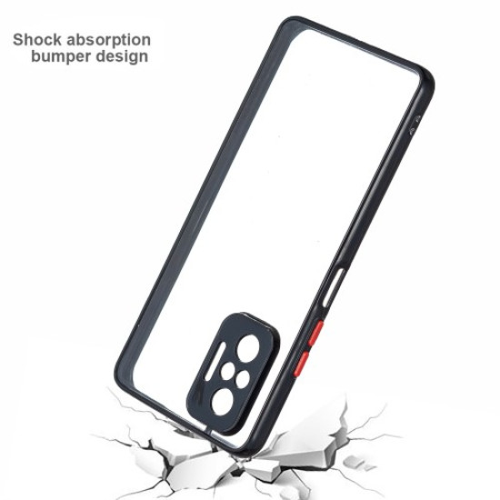 TPU Frame + Acrylic Hybrid Case Transparent Well-Protected Cover for Xiaomi Redmi Note 10 Pro 4G (Global) / Note 10 Pro 4G (India) / Note 10 Pro Max - Black XIAOMI Cases Mobile