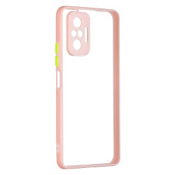 TPU Frame + Acrylic Hybrid Case Transparent Well-Protected Cover for Xiaomi Redmi Note 10 Pro 4G (Global) / Note 10 Pro 4G (India) / Note 10 Pro Max - Pink