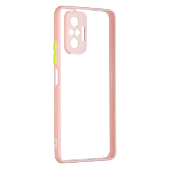 TPU Frame + Acrylic Hybrid Case Transparent Well-Protected Cover for Xiaomi Redmi Note 10 Pro 4G (Global) / Note 10 Pro 4G (India) / Note 10 Pro Max - Pink XIAOMI Cases Mobile