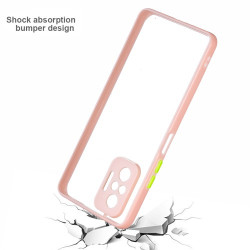TPU Frame + Acrylic Hybrid Case Transparent Well-Protected Cover for Xiaomi Redmi Note 10 Pro 4G (Global) / Note 10 Pro 4G (India) / Note 10 Pro Max - Pink