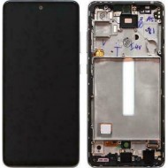 Original Samsung LCD and Digitizer Touch Screen for Samsung Galaxy A52s 5G SM-A528B/DS - White (GH82-26861A)