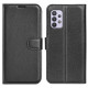 Litchi Texture PU Leather Folio Case Magnetic Clasp Anti-scratch Phone Cover with Stand Wallet for Samsung Galaxy A53 5G - Black Samsung Cases Mobile