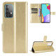 Full Protection Crazy Horse Texture Leather Shell with Wallet and Stand for Samsung Galaxy A52 4G/5G / A52s 5G - Gold Samsung Cases Mobile