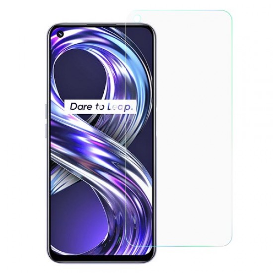 Ultra-thin Waterproof Anti-scratch 0.3mm Arc Edges Tempered Glass Screen Protector for Realme 8i Oppo Realme Screen Protectors