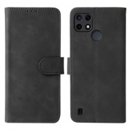 Θήκη Πορτοφόλι με Βάση Στήριξης (Όψη Δέρματος) για Realme C21Y / C25Y - Μαύρο