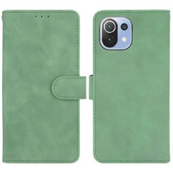 Θήκη Πορτοφόλι με Βάση Στήριξης (Όψη Δέρματος) για Xiaomi Mi 11 Lite 4G / 5G - Πράσινο