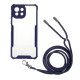 Ultra Clear Slim Shock Absorption Hard Acrylic Back + Soft TPU Protective Cover with Strap for Xiaomi Mi 11 Lite 4G / 5G - Dark Blue XIAOMI Cases Mobile