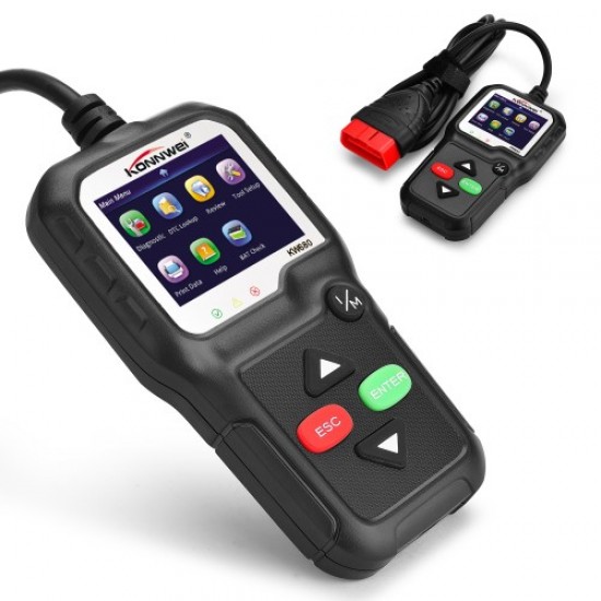 KONNWEI KW680 OBDII/EOBD Scanner OBD2 CAN Bus Code Reader - Black Gadgets - Toys - Hobby