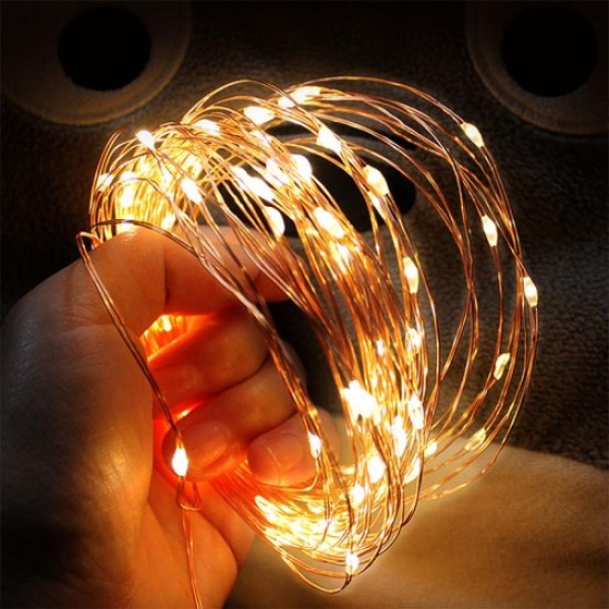 LED Photo Clip String Light Battery Powered Fairy Lights with Clips - Yellow/2 meters 10 lights Gadgets - Toys - Hobby