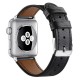 Top Layer Cowhide Genuine Leather Watch Strap Replacement Band for Apple Watch Series 7 45mm / 6/5/4/SE 44mm / 3/2/1 42mm - Black Gadgets - Toys - Hobby