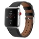 Top Layer Cowhide Genuine Leather Watch Strap Replacement Band for Apple Watch Series 7 45mm / 6/5/4/SE 44mm / 3/2/1 42mm - Black Gadgets - Toys - Hobby