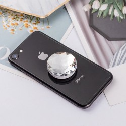 Βάση Στήριξης Κινητού στο Χέρι Σχέδιο Διαμάντια - Ασημί Βάση Στήριξης Κινητού στο Χέρι Σχέδιο Διαμάντια - Ασημί