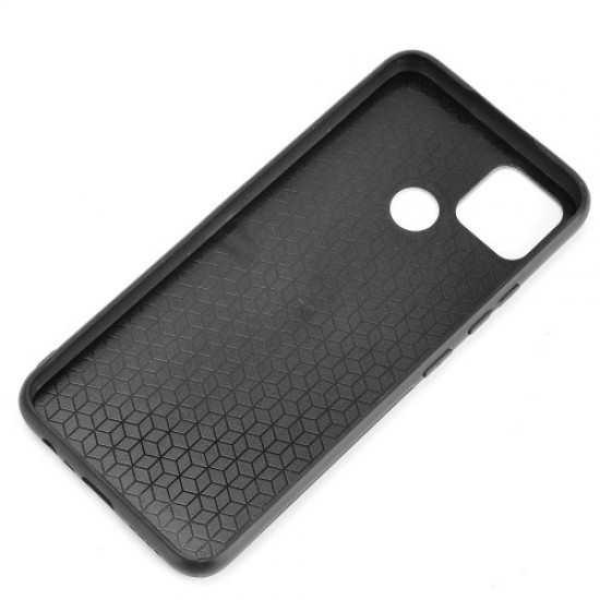 Stitching Line Design PU Leather Coated PC+TPU Phone Case for OPPO Realme C12 / Realme C25 / Realme 7i (Global Version) / Realme Narzo 20 / Realme Narzo 30A - Red Oppo Realme Cases Mobile