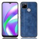 Stitching Line Design PU Leather Coated PC+TPU Phone Case for OPPO Realme C12 / Realme C25 / Realme 7i (Global Version) / Realme Narzo 20 / Realme Narzo 30A - Blue Oppo Realme Cases Mobile