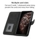 YX0010 Anti-collision Rhombus Lines Imprinting Skin-touch Feel Leather Flip Cover + Soft Inner Shell Stand Wallet Case for Realme C12/C15/C25/C25s/7i (Global)/Narzo 20/Narzo 30A - Black Oppo Realme Cases Mobile