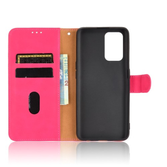 Silky Touch Leather Wallet Case Phone Shell for Realme GT - Rose Oppo Realme Cases Mobile