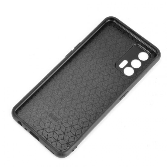 Stitching Line Design PU Leather Coated PC+TPU Phone Case for OPPO Realme GT 5G / Realme GT Neo / Realme Q3 Pro 5G - Black Oppo Realme Cases Mobile