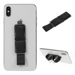 2-Loop Finger Ring Grip Stand Holder Mounts for Smartphone - Black