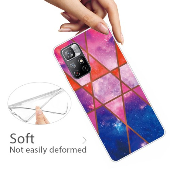 IMD Slim Soft Flexible TPU Marble Pattern Printing Protective Cover for Xiaomi Poco M4 Pro 5G - Style F XIAOMI Cases Mobile
