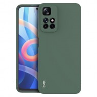 IMAK UC-4 Series Drop Protection Straight Frame Soft TPU Protective Phone Case for Xiaomi Poco M4 Pro 5G - Midnight Green