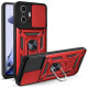 Camera Slide Cover Ring Holder Kickstand PC + TPU Phone Shell Case for Xiaomi 11T/11T Pro - Red XIAOMI Cases Mobile