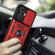 Camera Slide Cover Ring Holder Kickstand PC + TPU Phone Shell Case for Xiaomi 11T/11T Pro - Red XIAOMI Cases Mobile