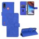 Skin-touch Folio Flip Leather Protective Shell for Motorola Moto E7 Power/Moto E7i Power 2021 Wallet Stand Cover - Blue Motorola Cases Mobile