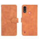 Skin-touch Folio Flip Leather Protective Shell for Motorola Moto E7 Power/Moto E7i Power 2021 Wallet Stand Cover - Brown Motorola Cases Mobile