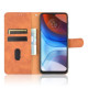 Skin-touch Folio Flip Leather Protective Shell for Motorola Moto E7 Power/Moto E7i Power 2021 Wallet Stand Cover - Brown Motorola Cases Mobile