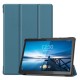 Stylish Tri-fold Leather Cover for Lenovo Tab M10 FHD REL TB-X605FC - Cyan Lenovo Cases Mobile Tablet