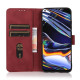 KHAZNEH Textured Anti-drop PU Leather Phone Cover Stand Wallet Case for Huawei nova 9 - Red Huawei Cases Mobile