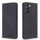 TAOKKIM Leather Phone Case Vintage Style Auto-absorbed Cover for Samsung Galaxy S21+ 5G - Black Samsung Cases Mobile
