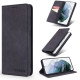 TAOKKIM Leather Phone Case Vintage Style Auto-absorbed Cover for Samsung Galaxy S21+ 5G - Black Samsung Cases Mobile
