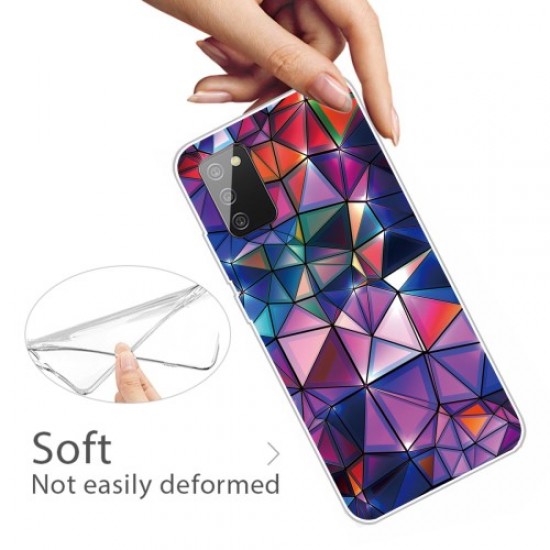 Full Body Clear Pattern Printing Shockproof Dirt-proof Heavy Duty Protective Cover for Samsung Galaxy A03s (166.5 x 75.98 x 9.14mm) - Geometric Elements Samsung Cases Mobile
