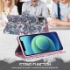 Pattern Printing Wallet Stand Leather Phone Cover with Strap for Samsung Galaxy A03s (166.5 x 75.98 x 9.14mm) - Swirl Pattern Samsung Cases Mobile
