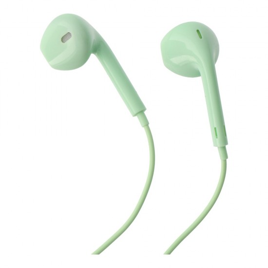 Pavareal E65 In-ear with Microphone Corded Headset for Laptop PC iPad Mobile Phone - Green Headsets
