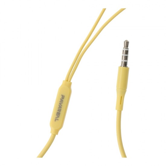 Pavareal E65 In-ear with Microphone Corded Headset for Laptop PC iPad Mobile Phone - Yellow Headsets