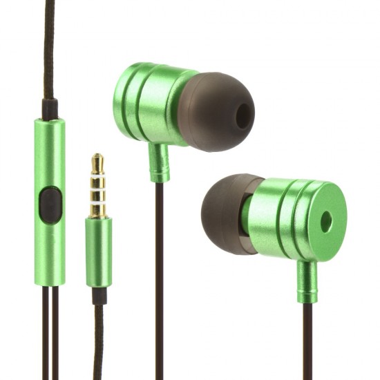 In-ear with Microphone Corded Headset for Laptop PC iPad Mobile Phone - Green Headsets