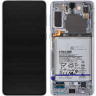 Γνήσια Samsung Οθόνη LCD και Μηχανισμός Αφής για Samsung Galaxy S21 Plus SM-G996B - Ασημί (GH82-24555C / GH82-24744C / GH82-24747C)