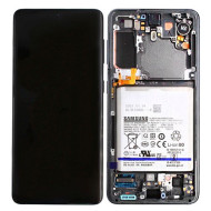 Original Samsung LCD and Digitizer Touch Screen for Samsung Galaxy S21 SM-G991B - Black (GH82-24716A / GH82-24718A)