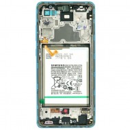 Γνήσια Samsung Οθόνη LCD και Μηχανισμός Αφής για Samsung Galaxy A72 4G / 5G SM-A725F / SM-A726F - Μπλε (GH82-25541B / GH82-25542B)