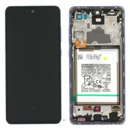 Original Samsung LCD and Digitizer Touch Screen for Samsung Galaxy A72 4G / 5G SM-A725F / SM-A726F - Violet (GH82-25541C / GH82-25542C)