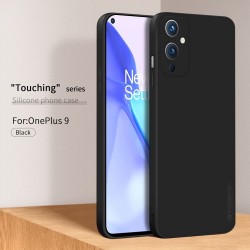 PINWUYO Θήκη Σιλικόνης TPU Ματ για OnePlus 9 (EU / US Version) - Μαύρο