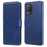 Wallet Stand Design Full Body Protection PU Leather Phone Case Cover for Realme 8 5G - Blue