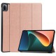 PU Leather Trifold Stand Slim Fit Smart Cover with Auto Sleep / Wake for Xiaomi Pad 5 - Rose Gold XIAOMI  Tablet Cases