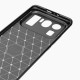 Brushed Carbon Fiber Texture Flexible TPU Phone Protector Case Cover for Xiaomi Mi 11 Ultra - Black XIAOMI Cases Mobile
